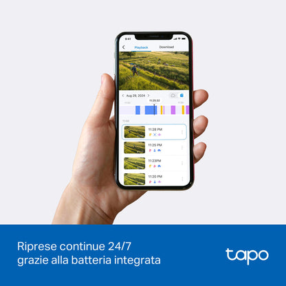 Tapo C665G KIT Telecamera 4G LTE Esterno 4K 8MP con Pannello Solare, 360° PTZ