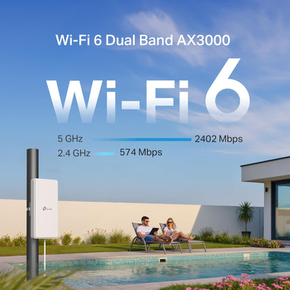 Archer NX500-Outdoor Router 5G con SIM, Wi-Fi 6 AX3000Mbps, Porta Gigabit WAN/LAN, IP66