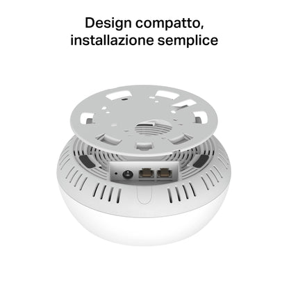 Deco BE65-PoE Sistema Mesh Wi-Fi 7 Tri-Band BE9300Mbps, 2 Porte 5Gbps, Supporto PoE, 3pz