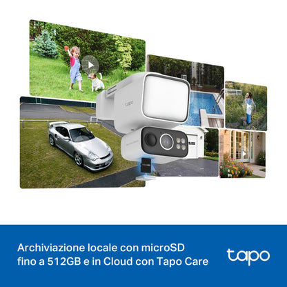 Tapo C615F KIT Telecamera WiFi Esterno 2K 3MP con Pannello Solare, 360° PTZ