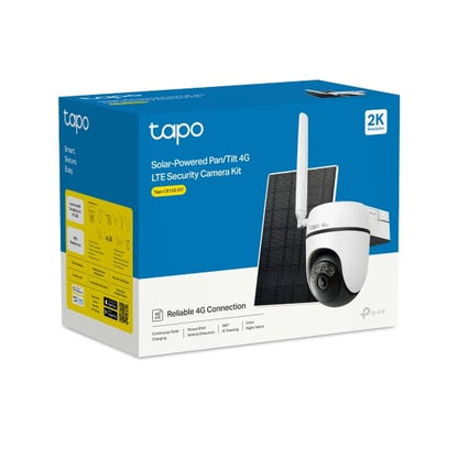 Tapo C615G KIT Telecamera 4G LTE Esterno 2K 3MP con Pannello Solare, 360° PTZ