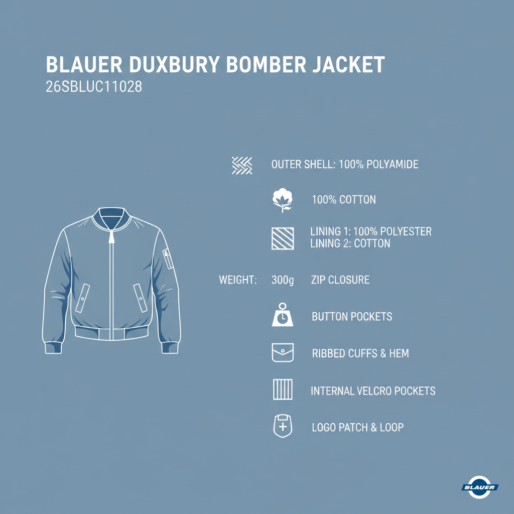 Blauer bomber leggero sfoderato Duxbury 26SBLUC11028 007462 888 Blu