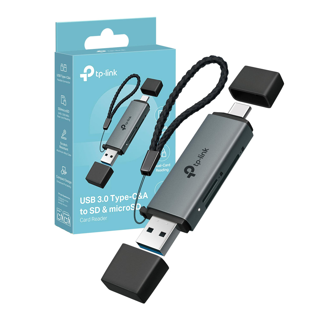 UA430D Lettore di Schede SD & MicroSD, USB 3.0 Type-C & A