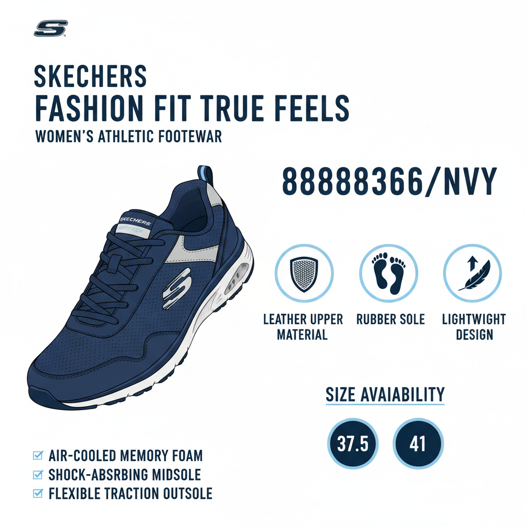 Skechers scarpa da donna Fashion Fit True Feels 88888366/NVY blu