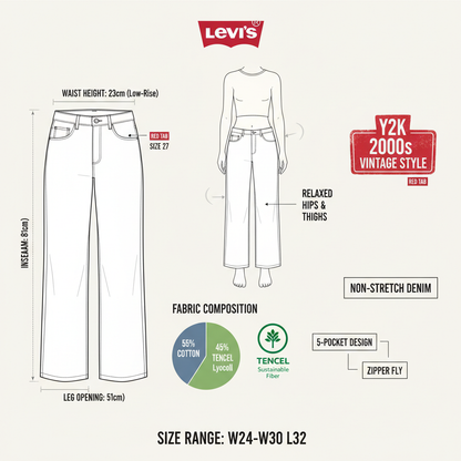 Levi's Jeans Low Loose A55660064 Lost In Translation Blu Donna