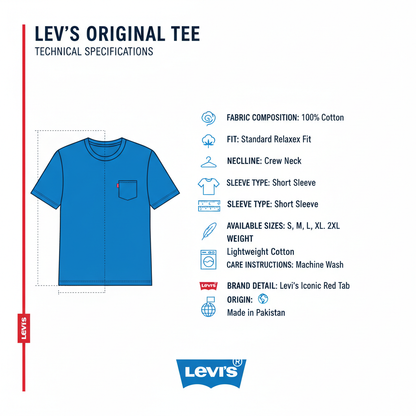 Levi's T-shirt Original 005GX0015 Blu Uomo