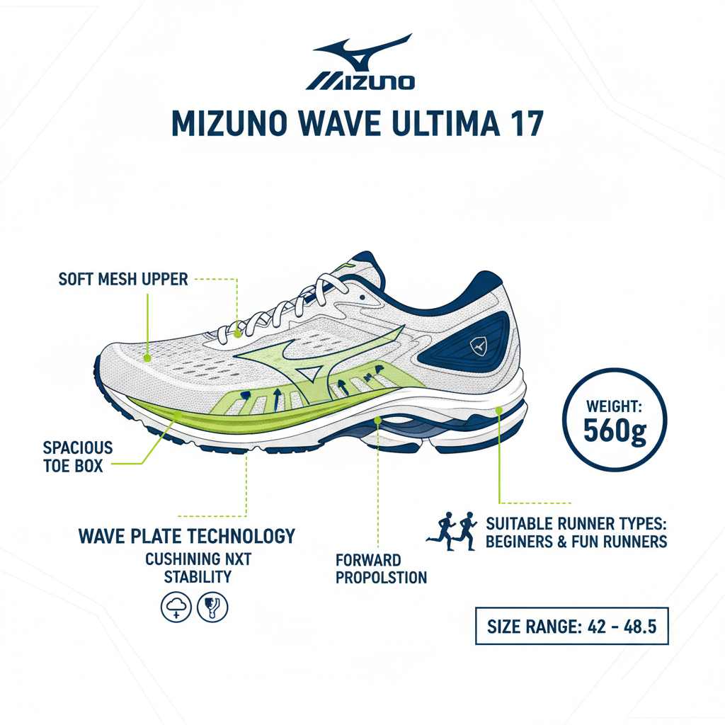 Mizuno Wave Ultima 17 Scarpa Running Uomo Verde Lime - J1GC261802