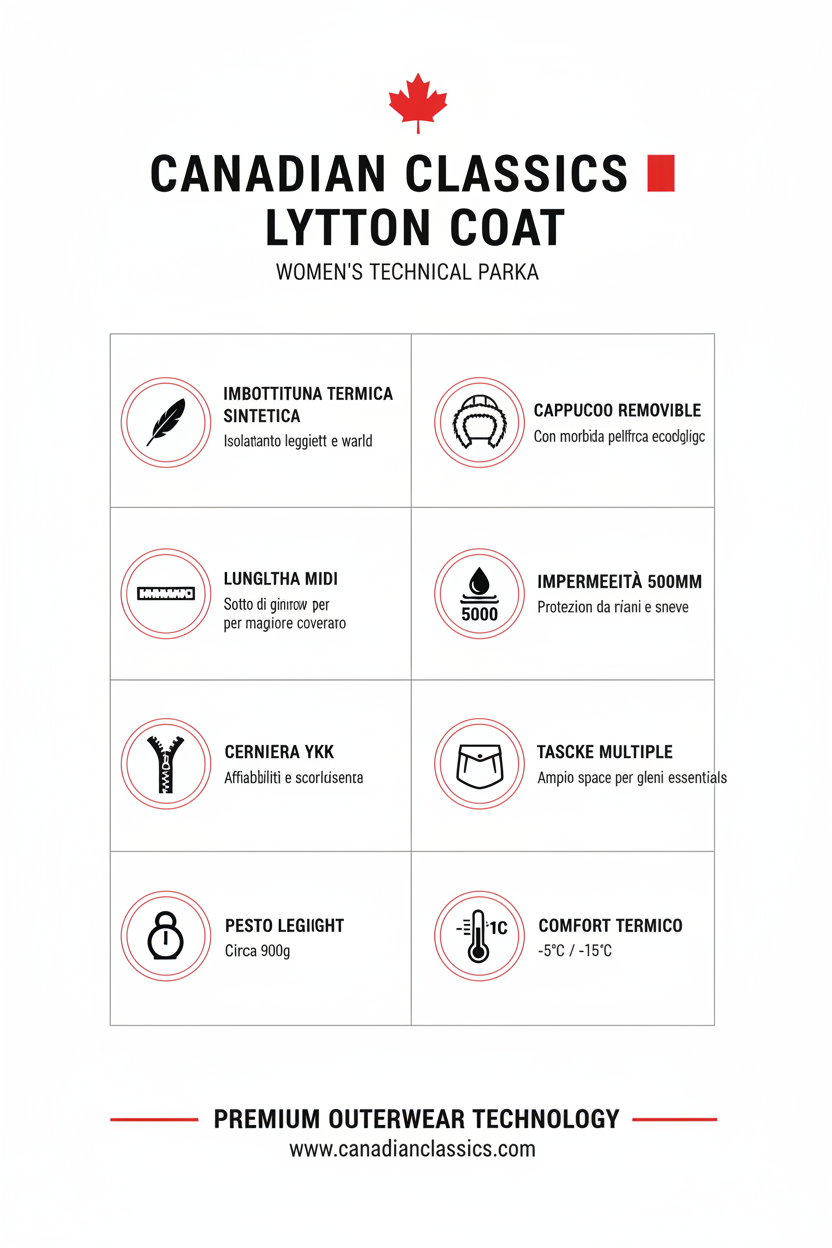 Canadian Classics Lytton Coat 2.CN.G224378W Nero | Parka Donna Lungo