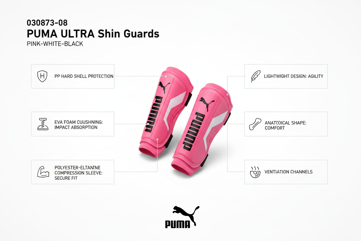 Puma - Parastinchi Calcio Ultra Rosa Bianco Nero - 030873-08
