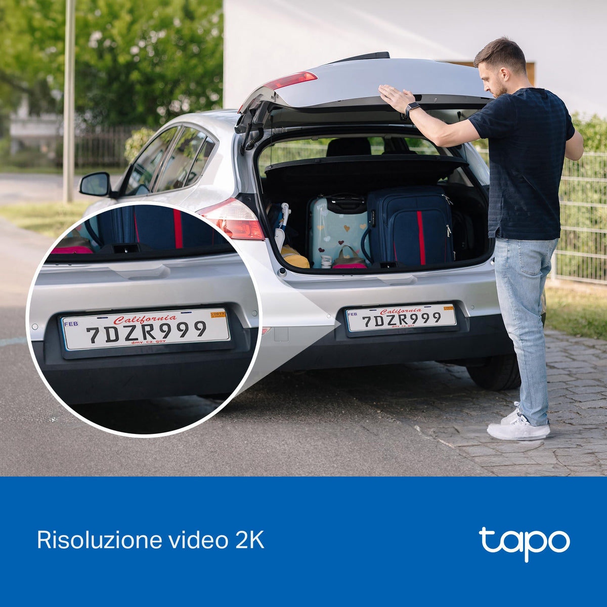 Tapo C411 Telecamera Wi-Fi Esterno a Batteria 2K 3MP, Visione Notturna a Colori