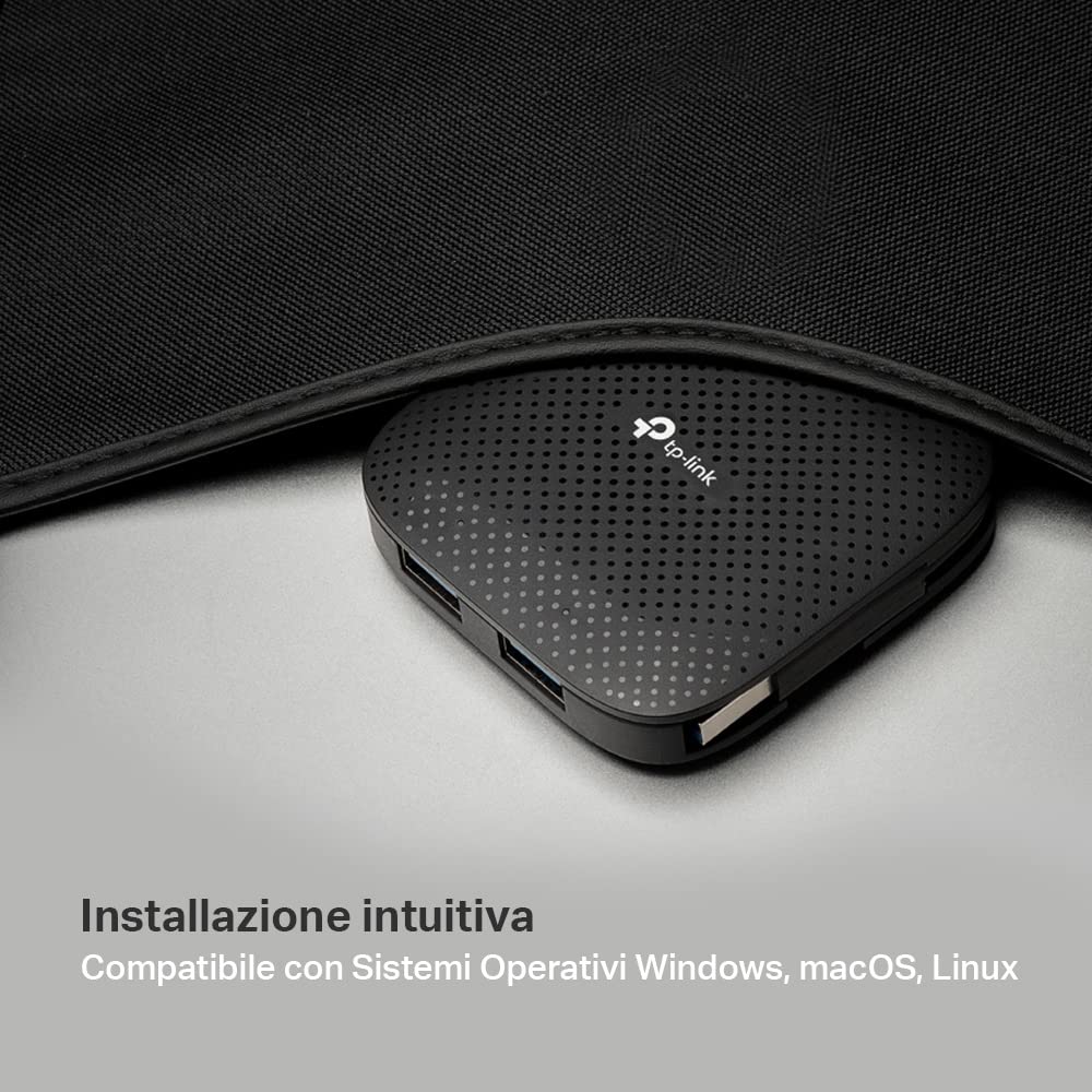 UH400 Hub USB 3.0 4 in 1, Design con Cavo Pieghevole