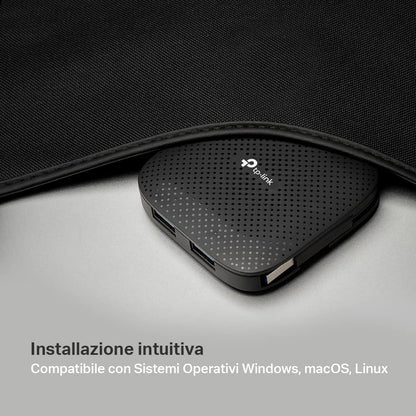 UH400 Hub USB 3.0 4 in 1, Design con Cavo Pieghevole