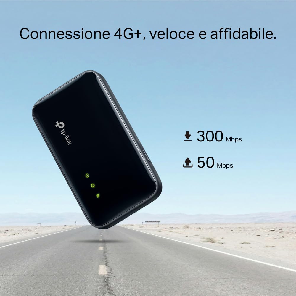 M7400 Saponetta WiFi 4G+, Cat6 AC1200 Dual-Band, Batteria da 2100mAh, Porta Type-C