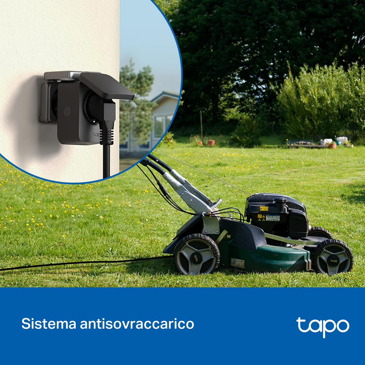 Tapo P410M Presa Smart Esterna Wi-Fi IP54, 16A, Anti-Sovraccarico, Monitoraggio Energia, Controllo Vocale con Alexa, Certificato Matter