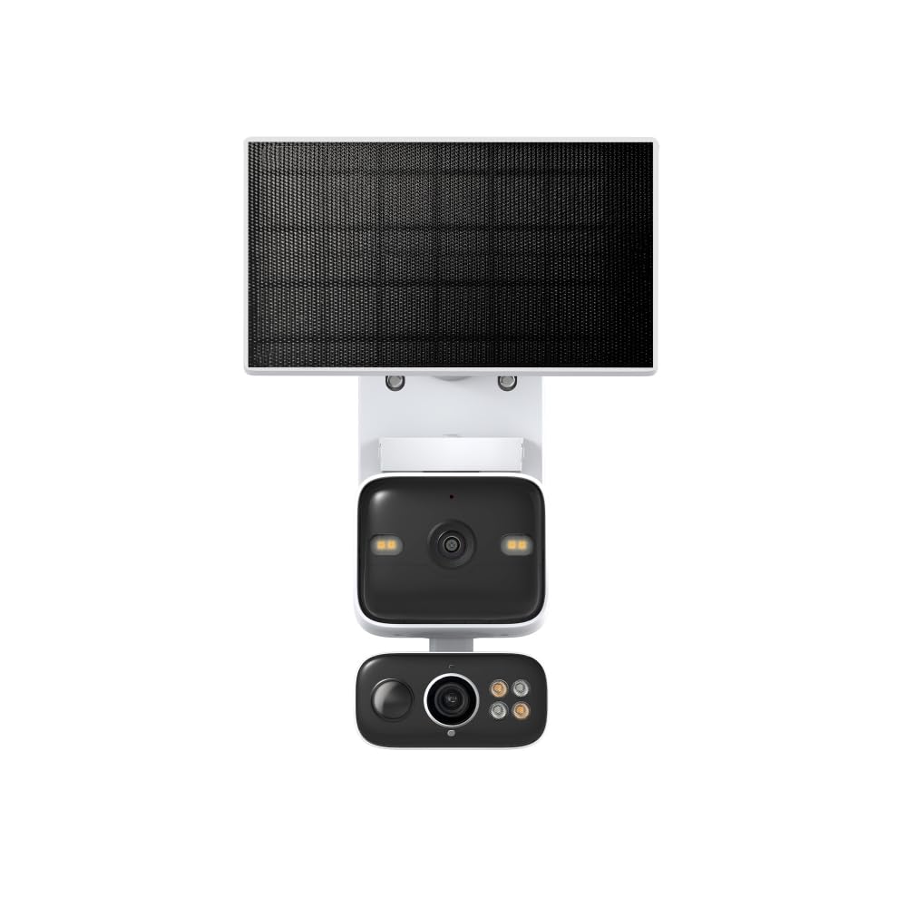 Tapo C645D KIT Telecamera WiFi Esterno 2K Doppio Obiettivo Solare, 360° PTZ