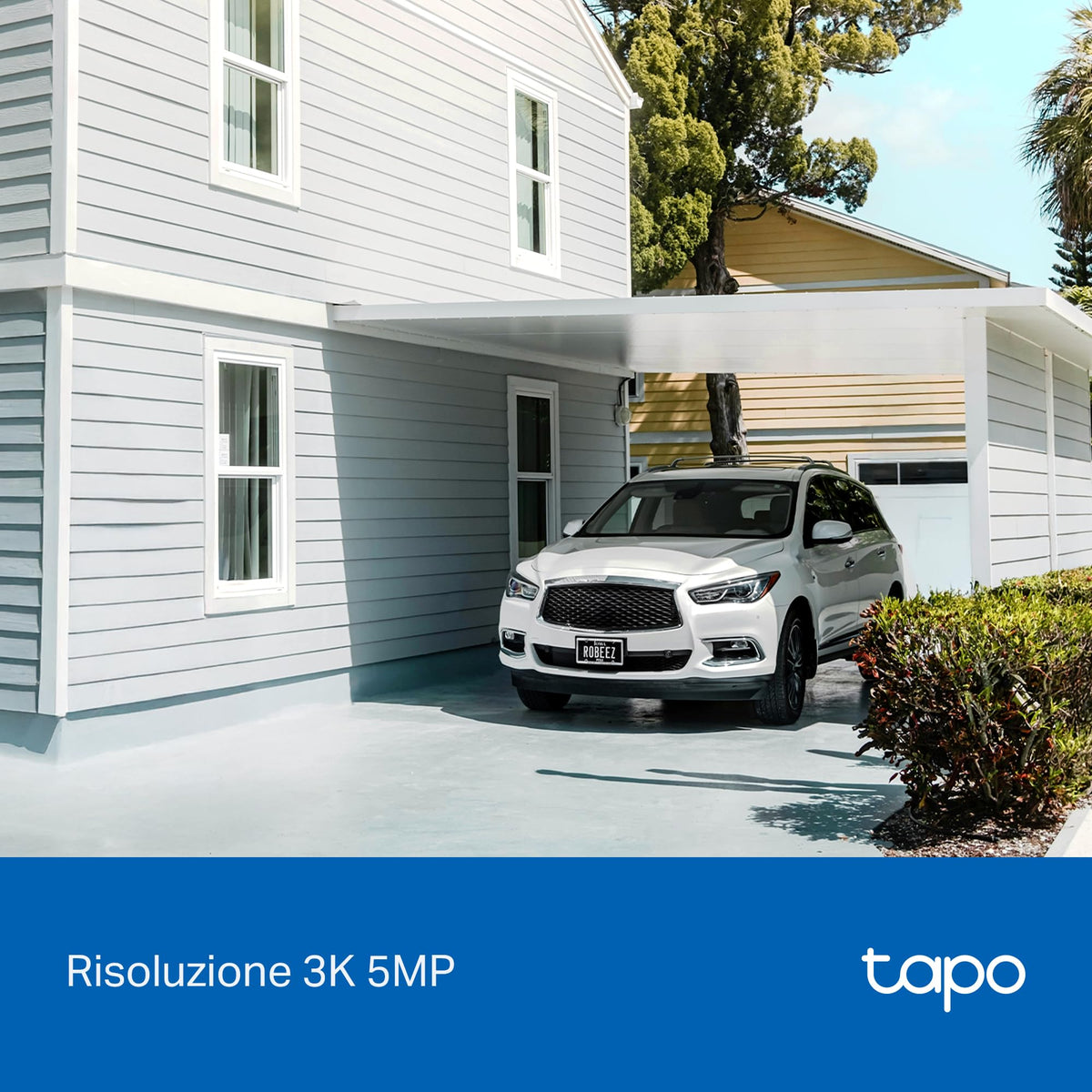 Tapo C630 KIT Telecamera WiFi Esterno 3K 5MP Senza Fili con Pannello Solare, 360° PTZ