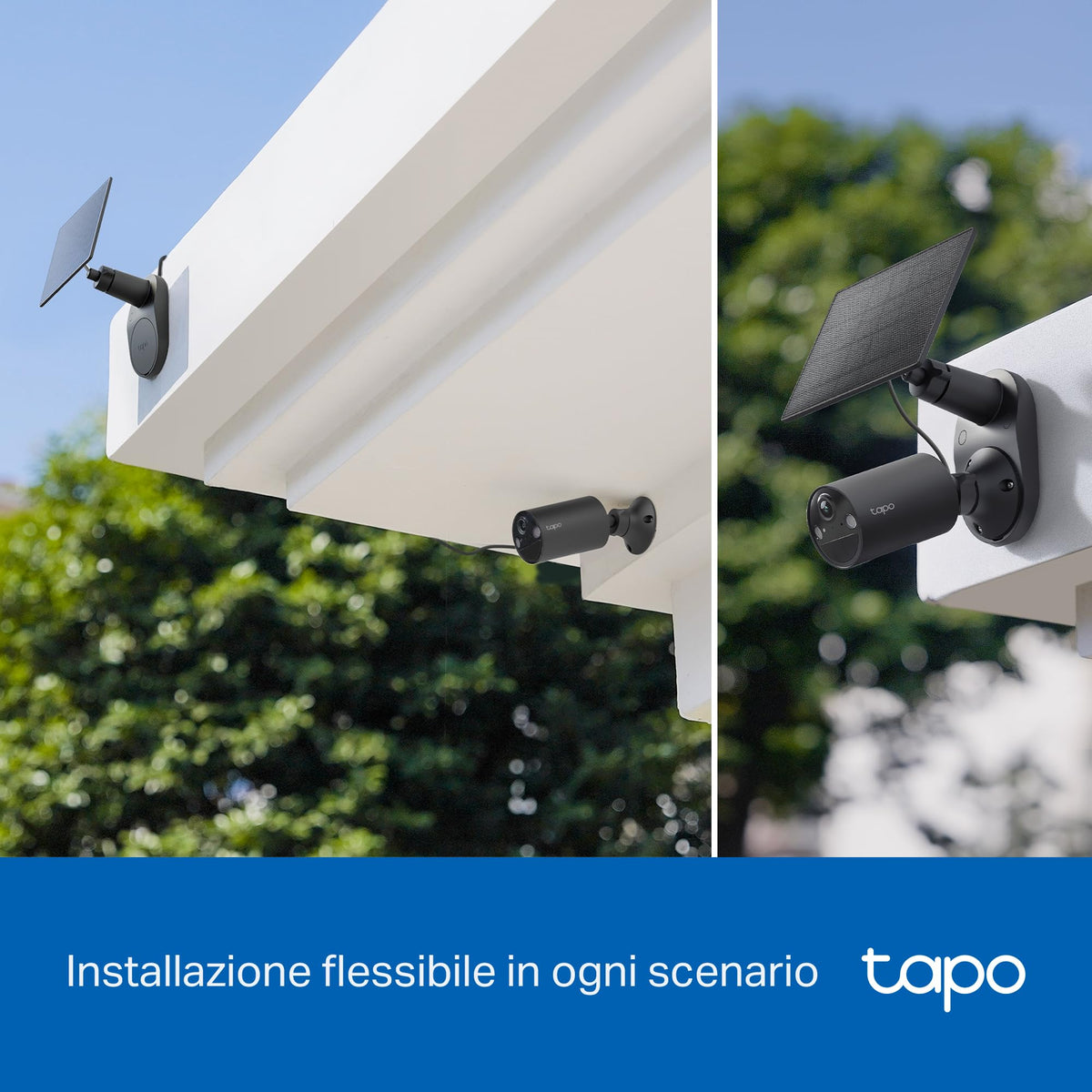 Tapo C411 KIT Telecamera WiFi Esterno 2K 3MP Batteria con Pannello Solare