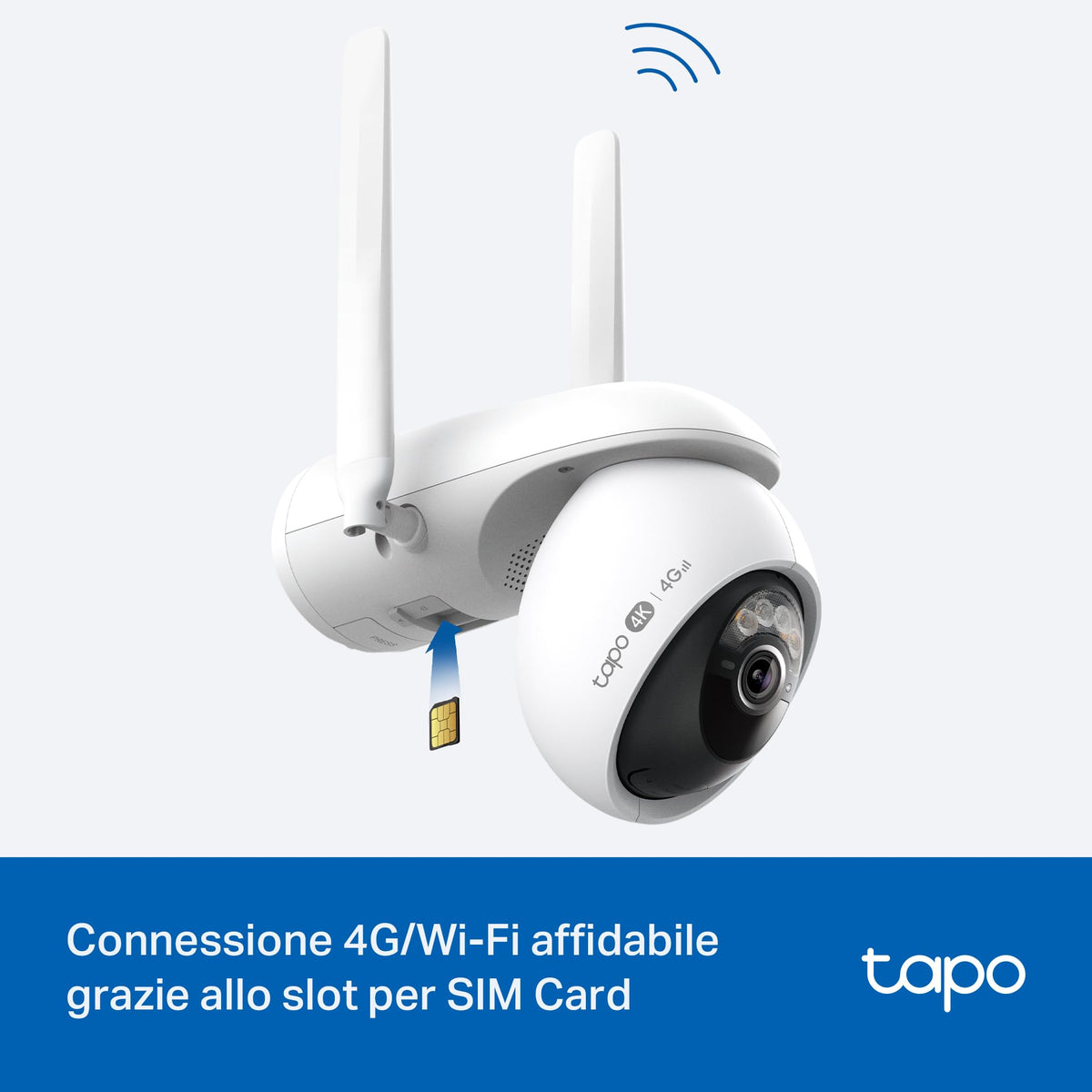 Tapo C665G KIT Telecamera 4G LTE Esterno 4K 8MP con Pannello Solare, 360° PTZ