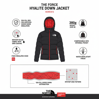The North Face Piumino Hyalite NF0A3Y4R4H0 Nero Donna Cappuccio