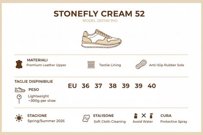 Stonefly Sneakers Donna Cream 52 220740 9YO Beige Marrone