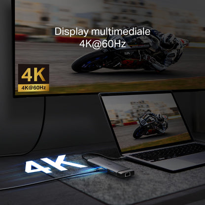 UH9120C Hub USB C 9 in 1, HDMI 4K@60Hz, Gigabit Ethernet, SD & microSD UHS-I