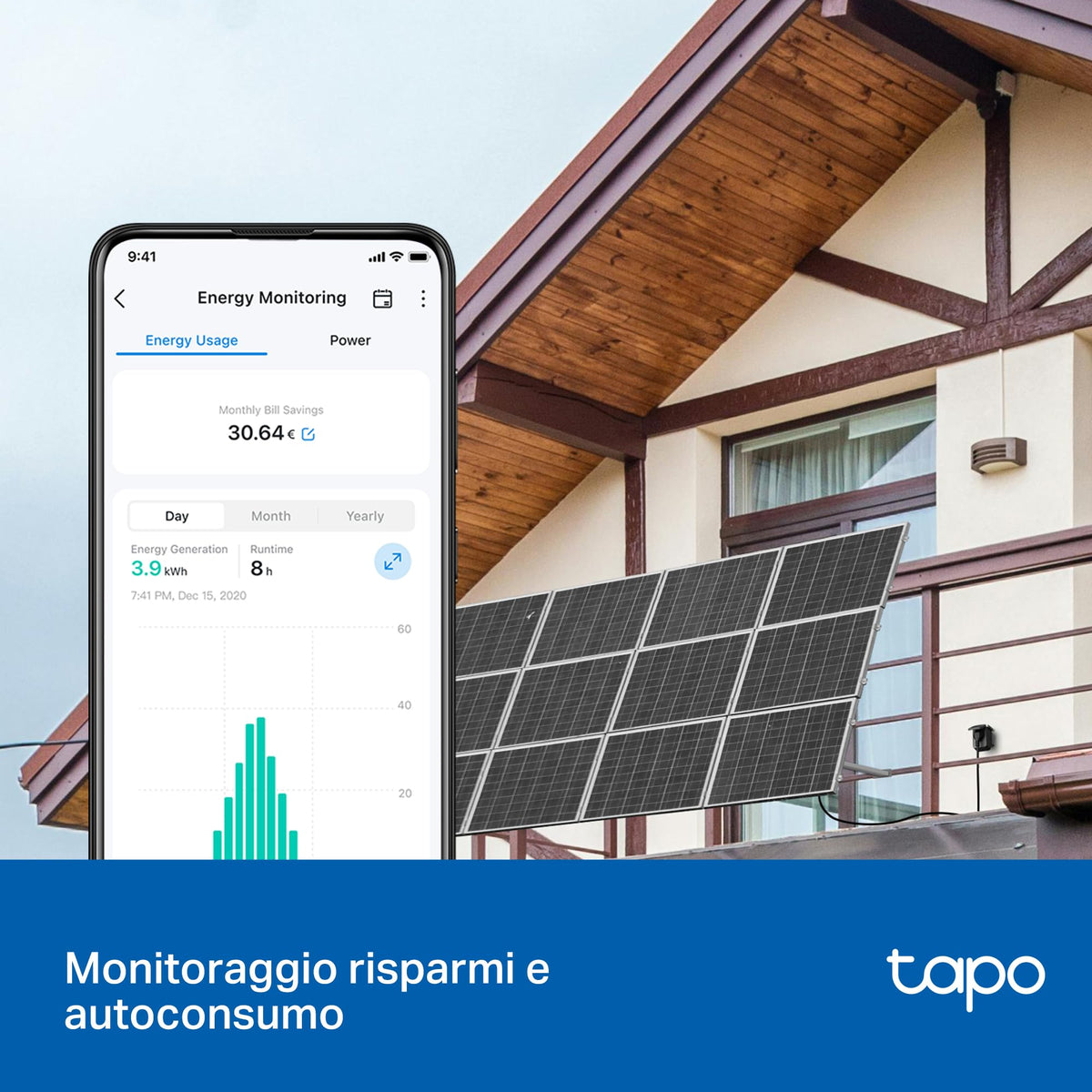 Tapo P410M Presa Smart Esterna Wi-Fi IP54, 16A, Anti-Sovraccarico, Monitoraggio Energia, Controllo Vocale con Alexa, Certificato Matter