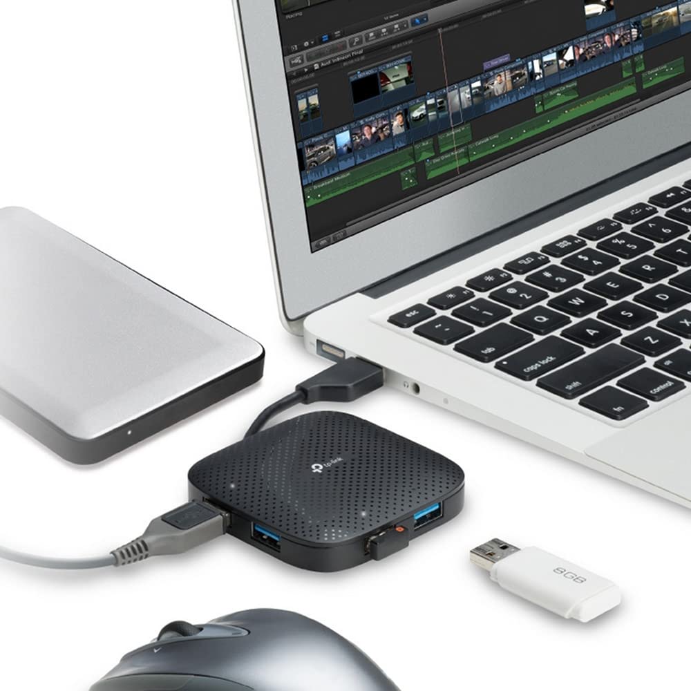 UH400 Hub USB 3.0 4 in 1, Design con Cavo Pieghevole