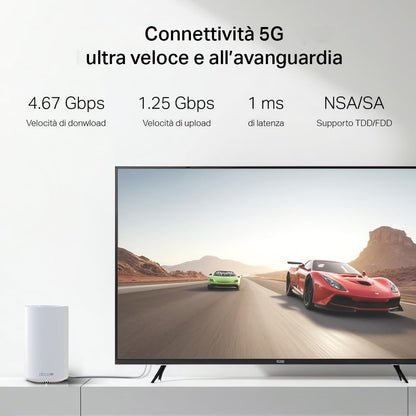 Deco X1500-5G Router 5G Mesh Wi-Fi 6 AX1500Mbps, 3 Porte Gigabit
