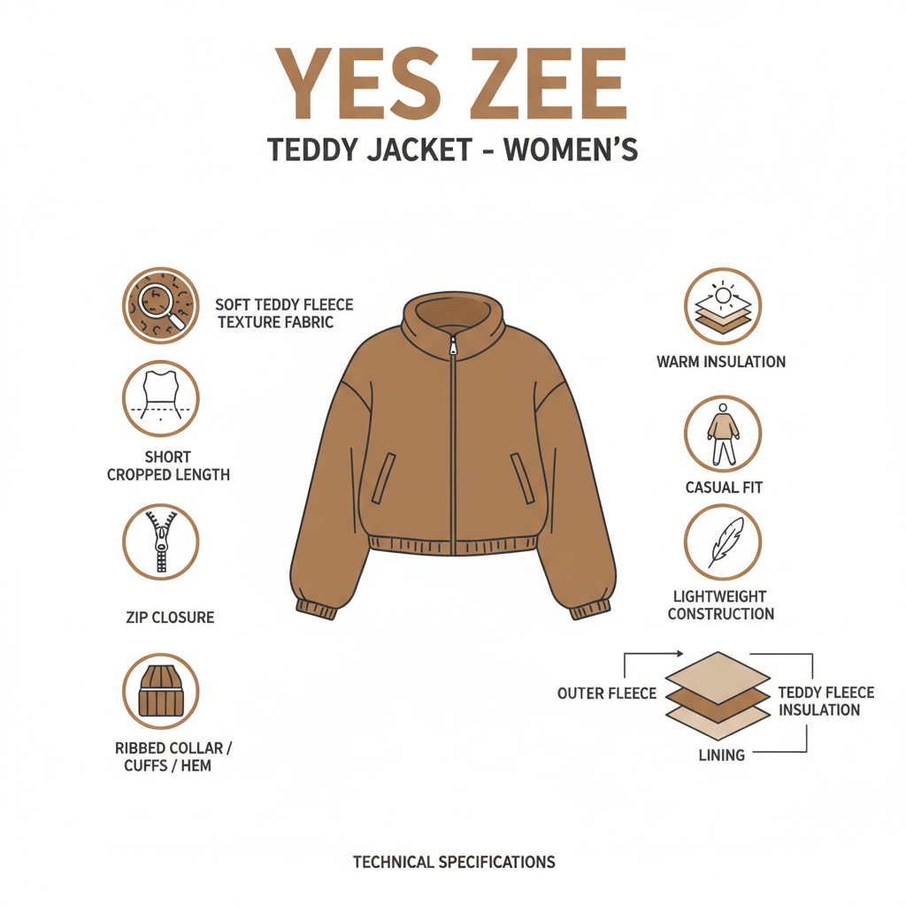 YES ZEE Giubbino Teddy 1450-J023 Moro Donna Corto