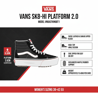 Vans Sk8-Hi Platform 2.0 VN0A3TKN6BT1 Black True White