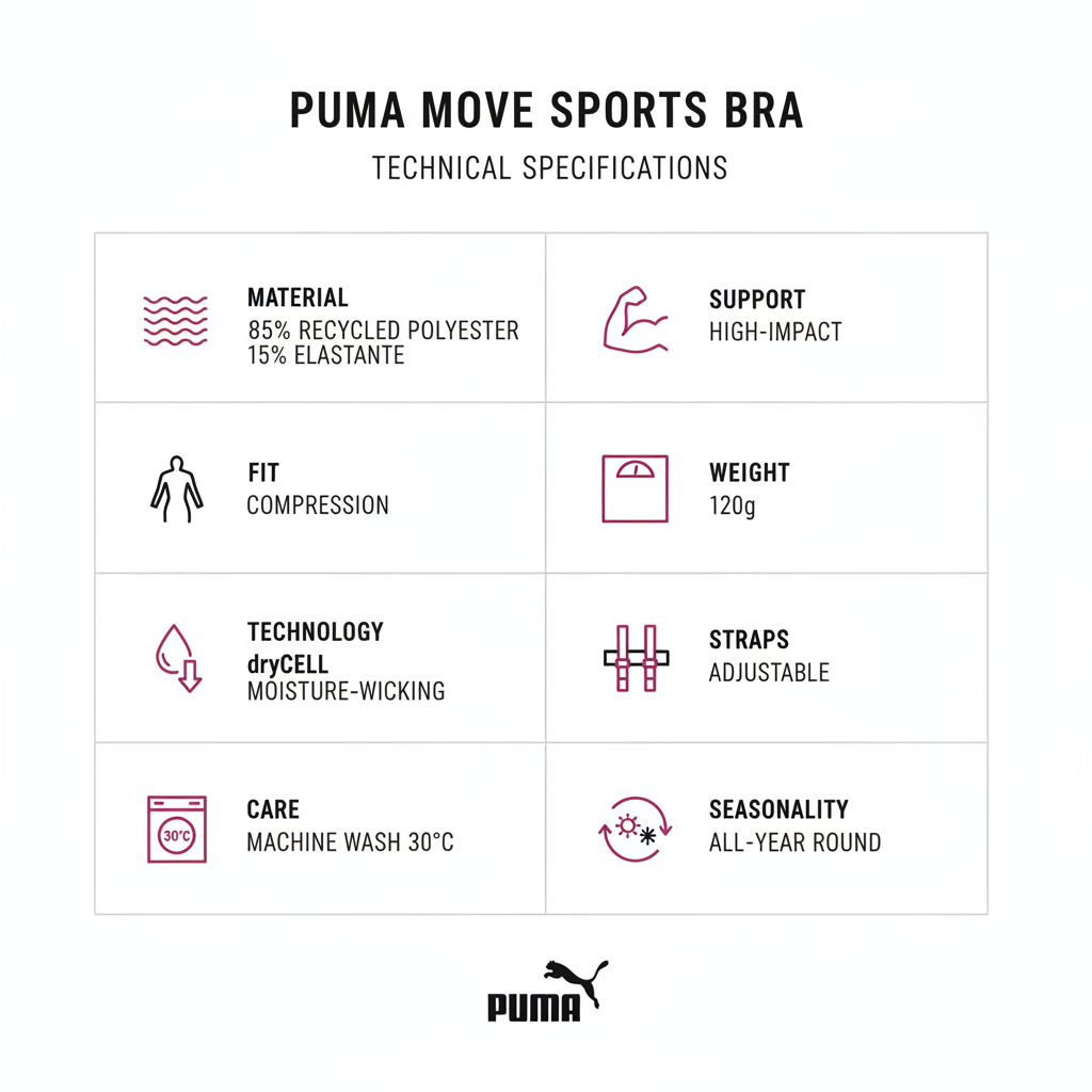 Puma Reggiseno Sportivo Move 527140-89 Bacca Rosa Donna