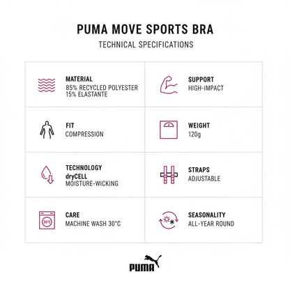 Puma Reggiseno Sportivo Move 527140-89 Bacca Rosa Donna