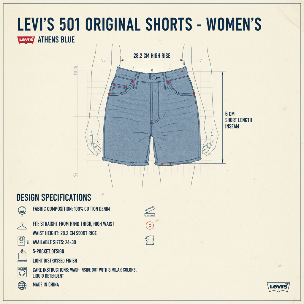 Levi's 501 Original Shorts 563270081 Athens Blu Donna