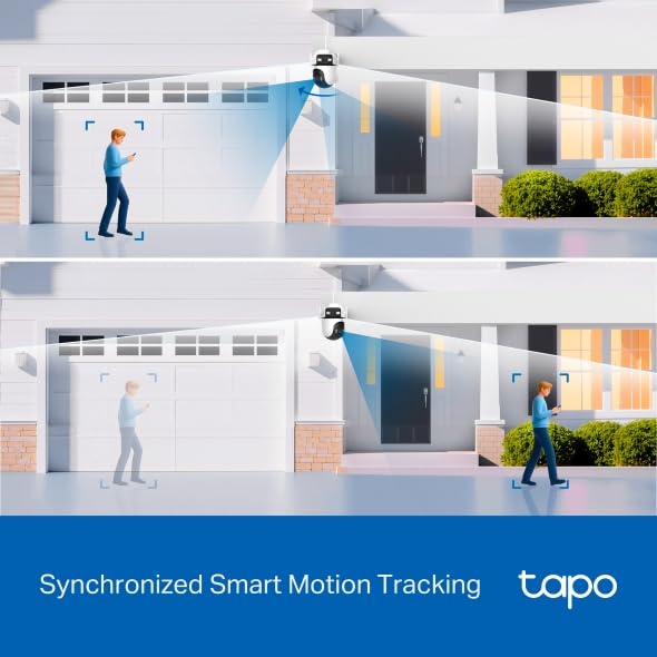 Tapo C545D Telecamera WiFi Esterno Doppio Obiettivo 2K 3MP, 360° PTZ