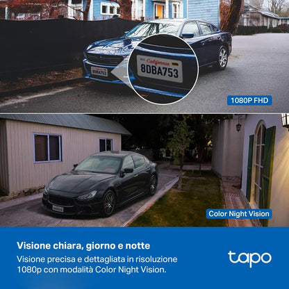 Tapo C401 Telecamera WiFi Esterno FHD 2MP Batteria 180 Giorni, IP65
