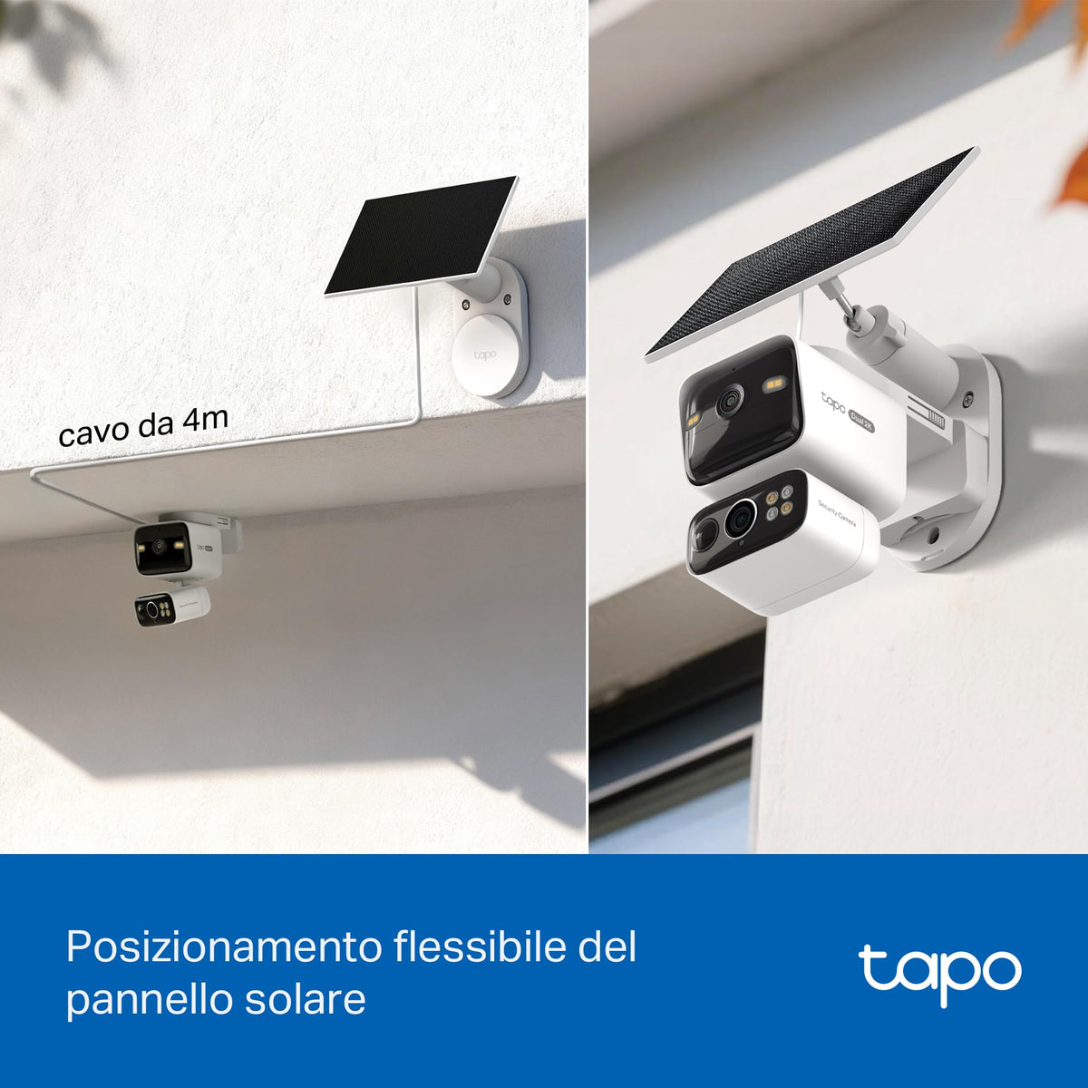 Tapo C645D KIT Telecamera WiFi Esterno 2K Doppio Obiettivo Solare, 360° PTZ