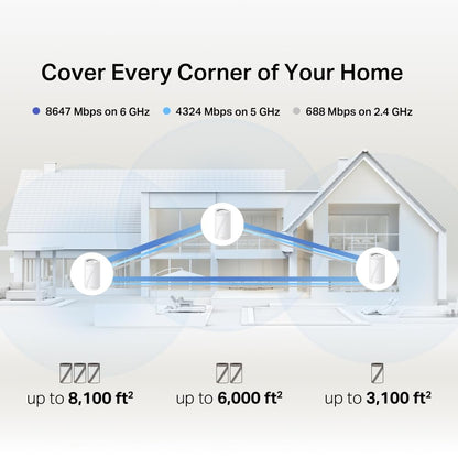 Deco BE68 Sistema Mesh Wi-Fi 7 Tri-Band BE14000Mbps, Porta 10Gbps, 1pz