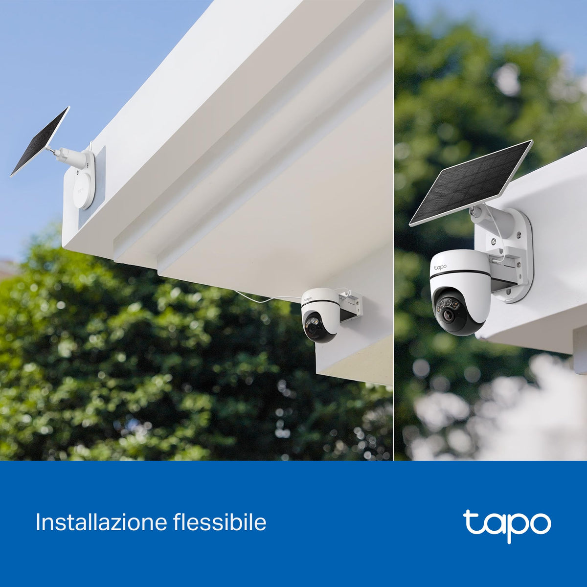 Tapo C630 KIT Telecamera WiFi Esterno 3K 5MP Senza Fili con Pannello Solare, 360° PTZ