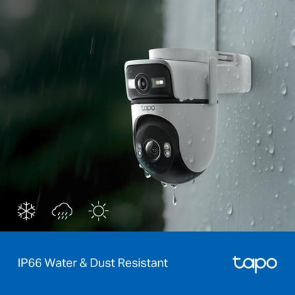 Tapo C545D Telecamera WiFi Esterno Doppio Obiettivo 2K 3MP, 360° PTZ