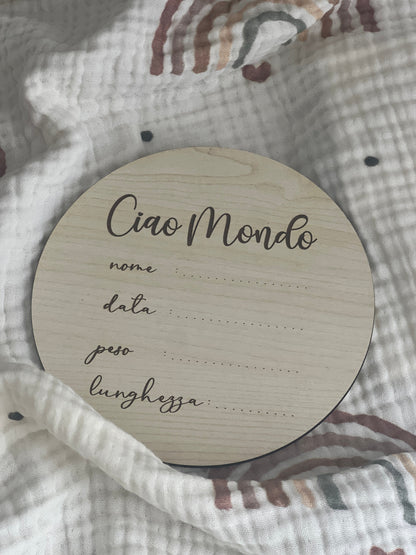 Targhette in Legno Mono