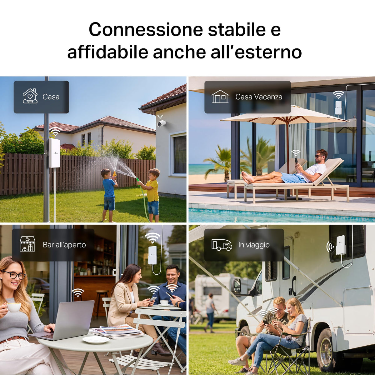 Archer NX500-Outdoor Router 5G con SIM, Wi-Fi 6 AX3000Mbps, Porta Gigabit WAN/LAN, IP66