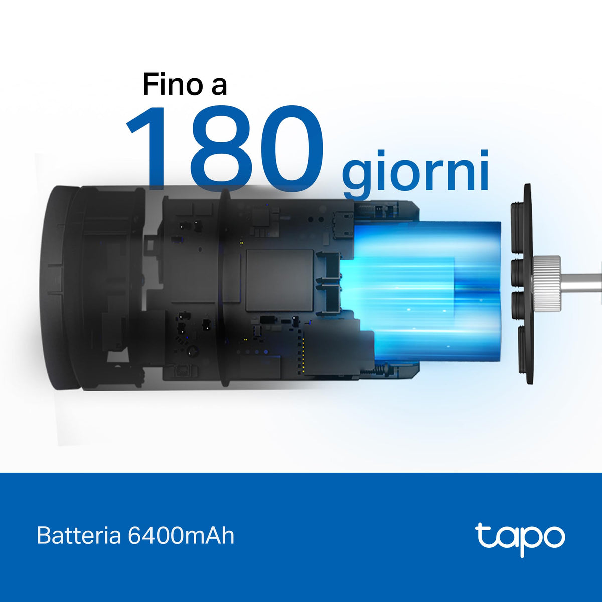 Tapo C411 Telecamera Wi-Fi Esterno a Batteria 2K 3MP, Visione Notturna a Colori