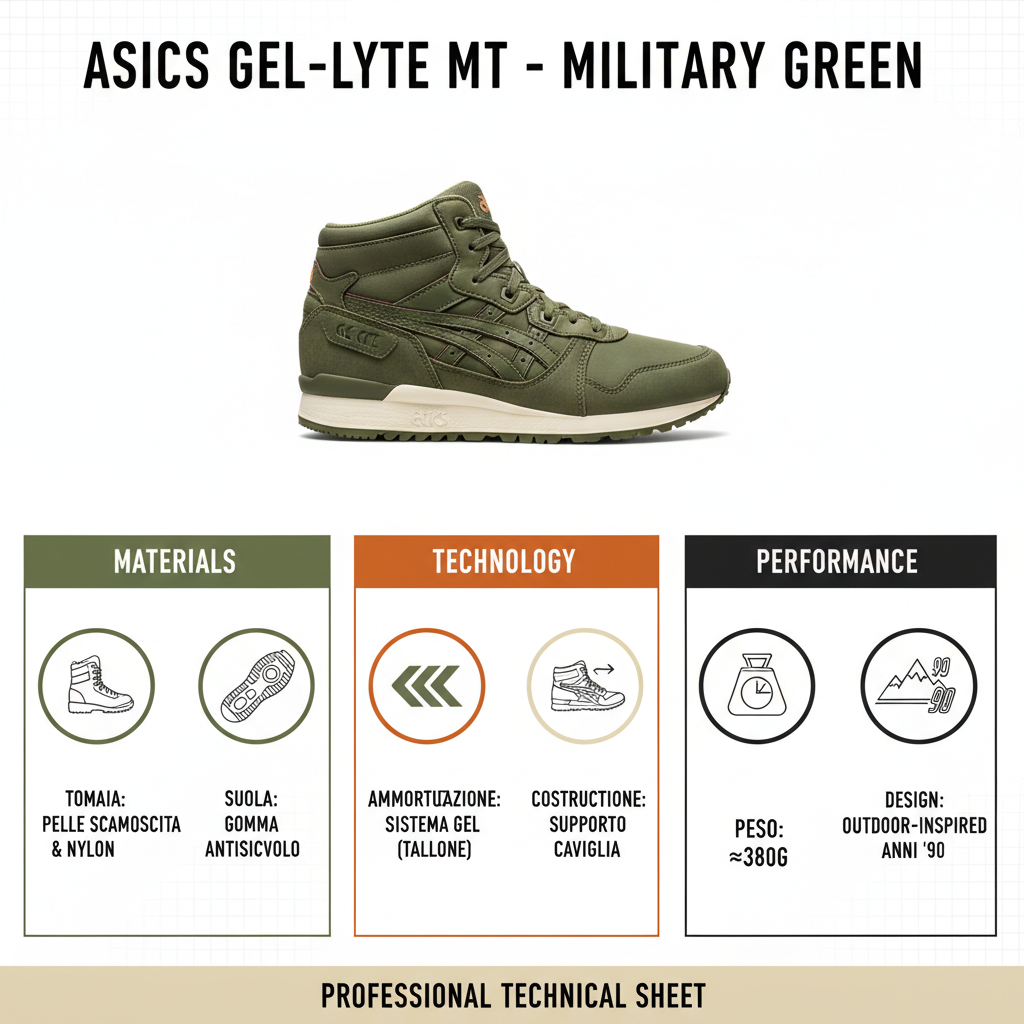 Asics Sneakers Gel Lyte MT 1193A035-300 Verde Militare