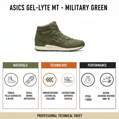 Asics Sneakers Gel Lyte MT 1193A035-300 Verde Militare