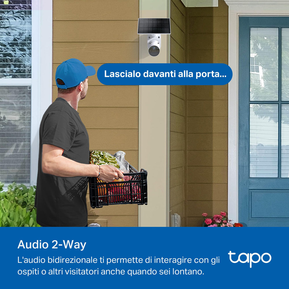 Tapo C401 KIT Telecamera WiFi Esterno 1080P 2MP Batteria con Pannello Solare