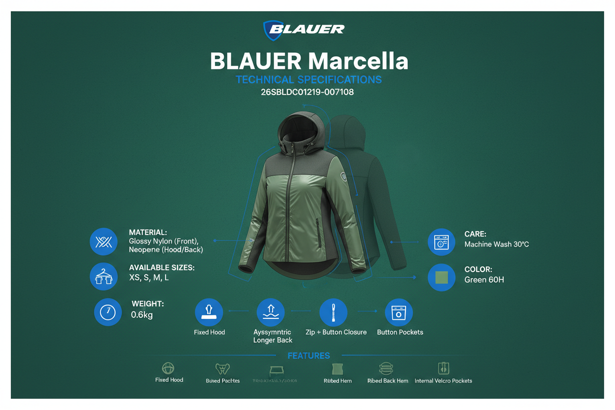 Blauer donna Giacca Liscia MARCELLA 26SBLDC01219-007108 60H verde