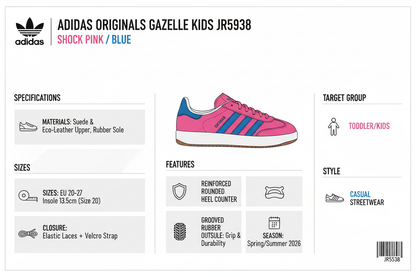 Adidas Originals Gazelle JR5938 Rosa Shock Blu