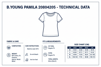 b.young Maglietta Donna Pamila 20804205 80466 Blu Scuro