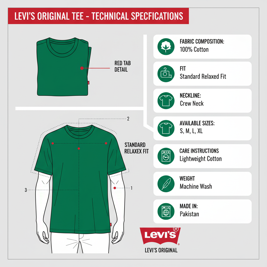 Levi's T-shirt Original 005GX0011 Verde Uomo