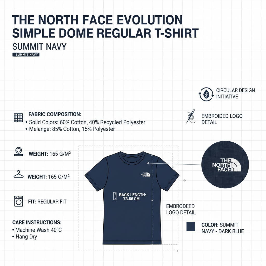 The North Face T-shirt Evolution Simple Dome Regular NF0A8CZ28K2 Summit Navy